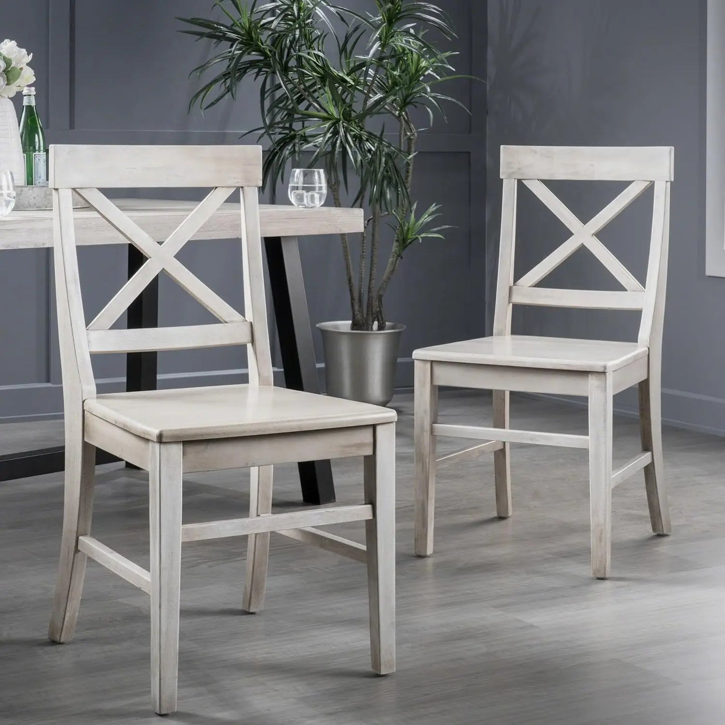 Wood Dining Chairs, Farmhouse Country Side Chairs,Wooden Armless Chairs Kitchen Dining Room Home Living Room Heavy Duty Acacia