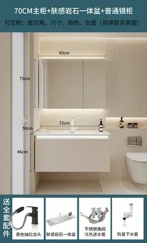 Washbasin Storage Bathroom Cabinets Mirror Wall Shelf Tool Drawer   Display Casa Arredo Room Furniture YY50BC