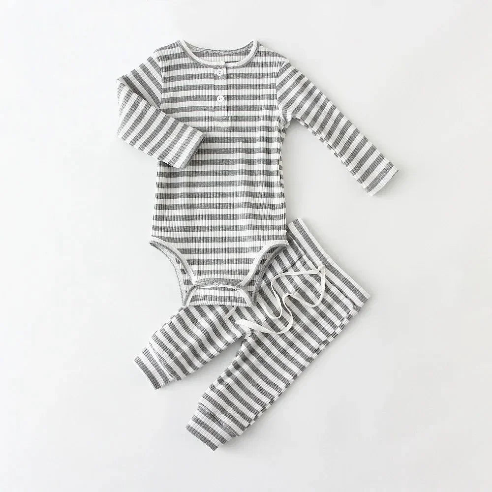 2Pcs Baby Boy Clothes Sets Spring Autumn Baby Boy Bodysuit + Pants Newborn Boys Outfits Clothing