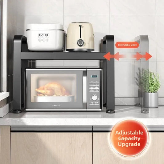 Kitchen Microwave Oven Ra Multi-Functional Home Countertop Rice Cooker Oven Storage Support Exble Organization elf