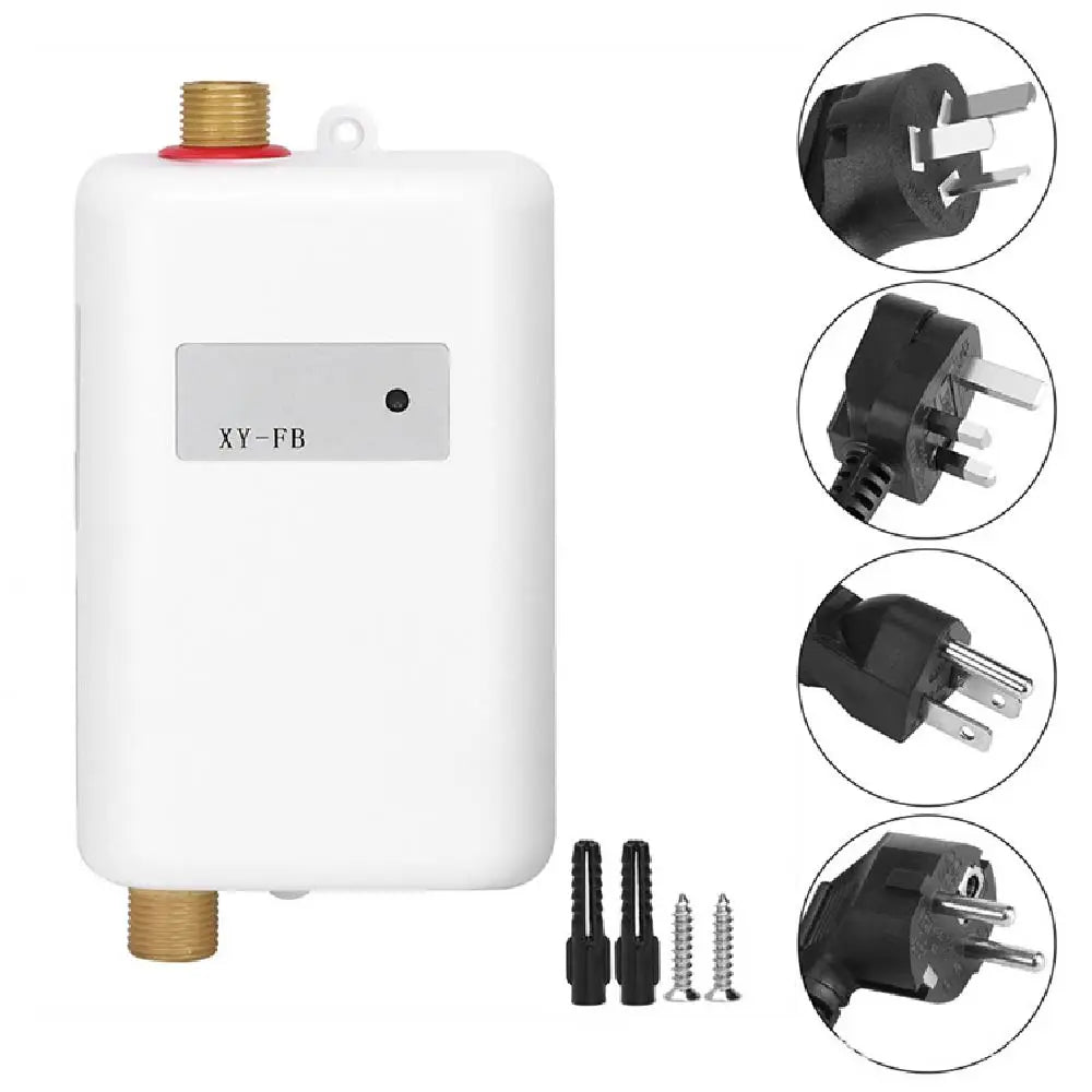 Electric Instantaneous Water Heater, 110V/220V 3800W Mini Durable, Under Sink Water Heater for Kitchen Bathroom Cleaning