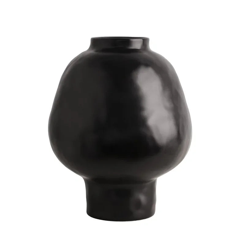 Hammer Pattern Ceramic Vase Creative Porcelain Flower Pots Desk Decoration Flower Arrangement Floral Vases Room Aesthetic Decor