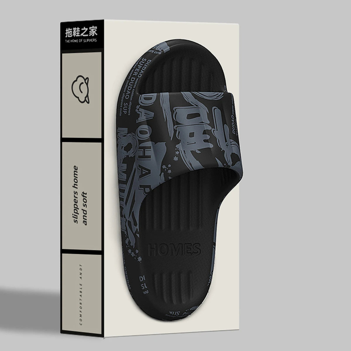 QYCKABY Fashion Printing Mens Slipper Trend Home Slides 2025 New Sandals Anti slip Cosy Soft Shoes Unisex Flip Flops Indoor Flat