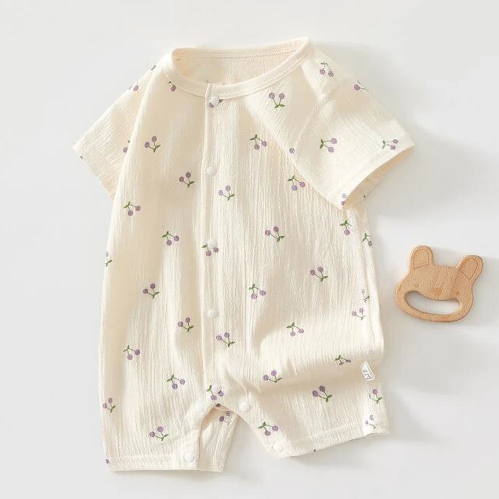 Baby Girl Clothes Summer New Arrival 2025 Baby Boy Romper Short Sleeve Thin 100% Cotton Unisex Infant Jumpsuit