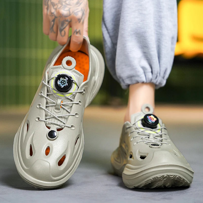 Men Summer Slippers EVA Sandals Beach Slides Comfortable Clogs Outdoor Garden Shoes Platform Soft Casual Slippers For Male 38-45