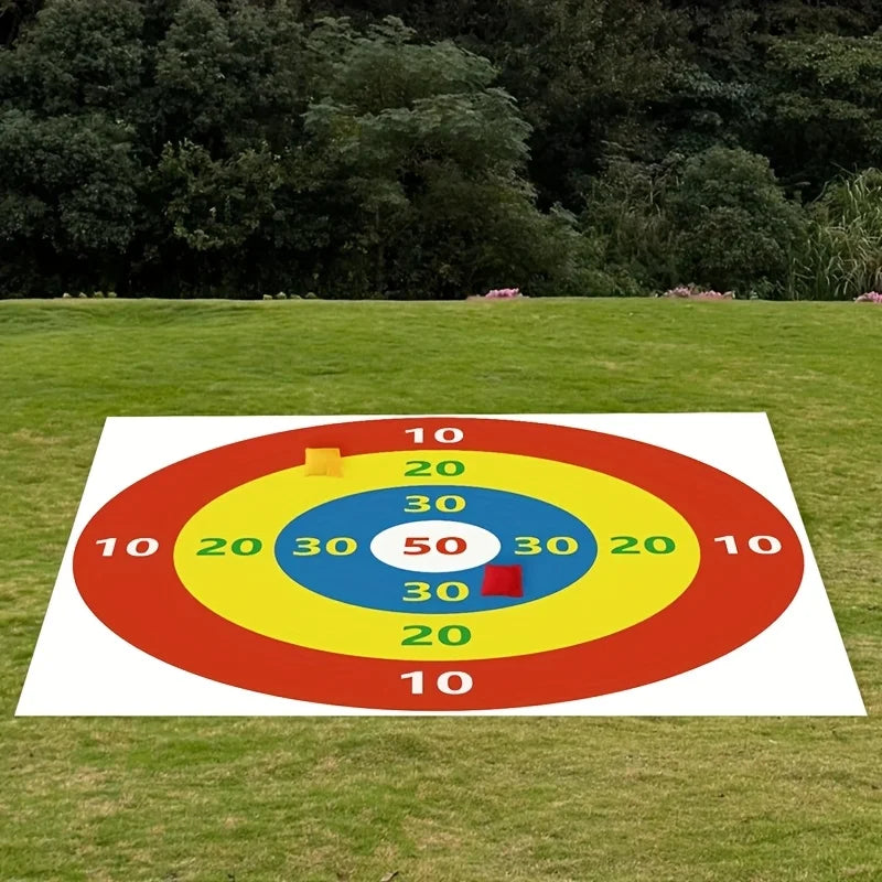 Target Toss Game Set with 2 Sandbags Durable Outdoor Party Game for Family Fun Backyard Activities Easy Setup No Power Needed