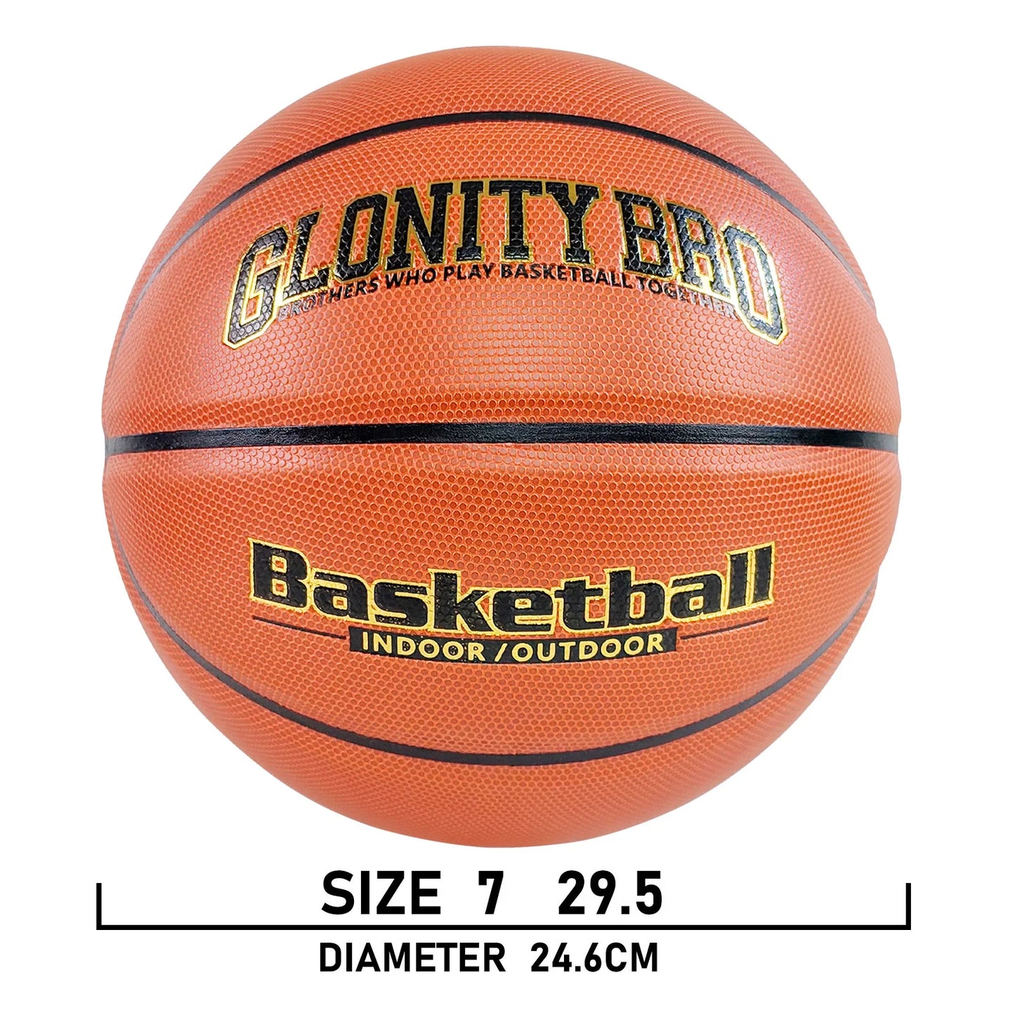 Customized Basketballs Wear-resistant In&Outdoor Size 7 6 5 Basketball Student Adults Team Sports Training Game Ball Gift Brown