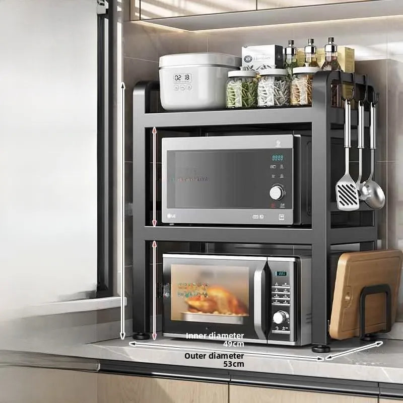 Kitchen Microwave Oven Ra Multi-Functional Home Countertop Rice Cooker Oven Storage Support Exble Organization elf