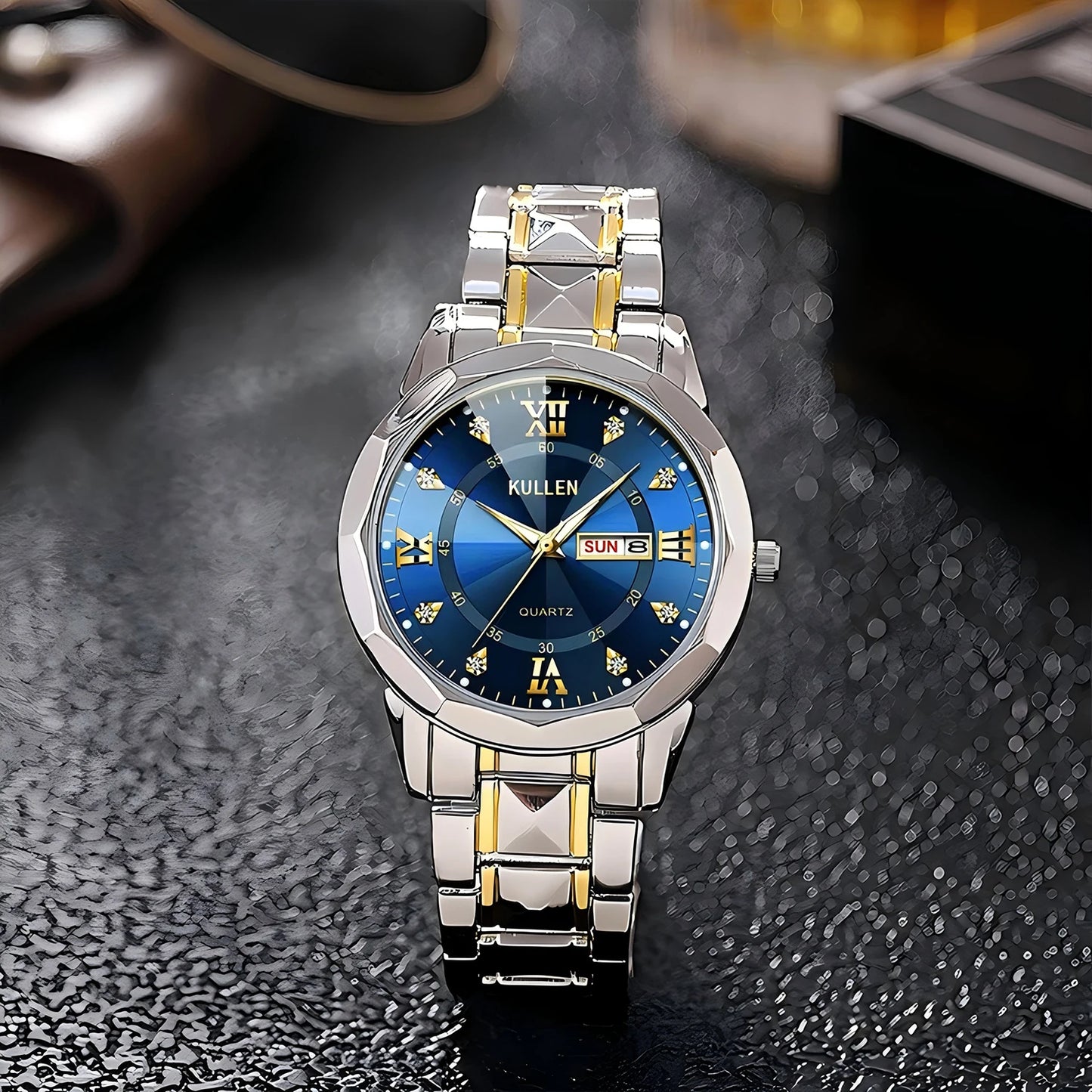Male Mens Quartz Watches Top Brand Luxury Business Waterproof Luminous Large Dial Men Wristwatches Sports Stainless Steel Watch