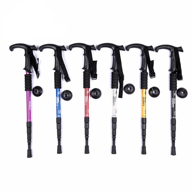 Trekking Pole Ultralight Walking Sticks Adjustable Hiking Canes Telescopic Crutch for Walking Sticks Hiking Accessories