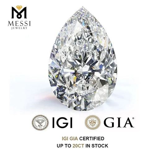 Pear Shape Lab Grown Diamonds With IGI Certificate CVD 1ct 1.5ct 2ct 2.5ct 3ct 5ct  Laboratory Diamond Wholesale