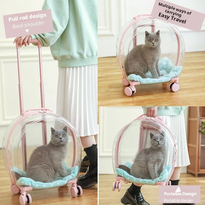 Pet Carrier Luggage Box for Small Animals Suitable for Cats Dogs And Reptiles Pet Transport Supplies