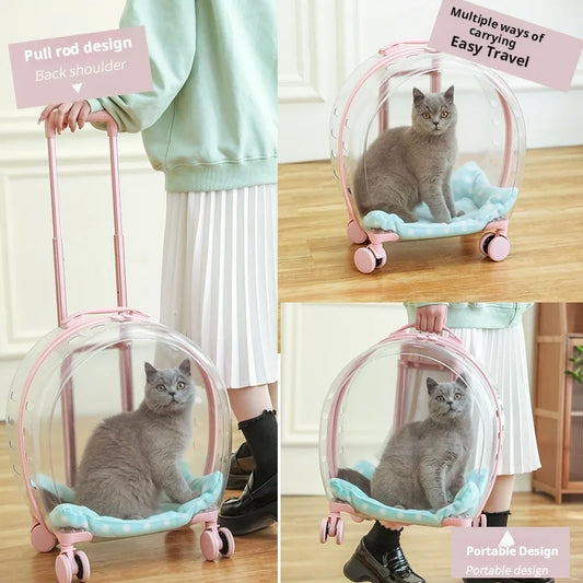 Pet Carrier Luggage Box for Small Animals Suitable for Cats Dogs And Reptiles Pet Transport Supplies