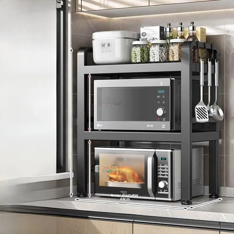 Kitchen Microwave Oven Ra Multi-Functional Home Countertop Rice Cooker Oven Storage Support Exble Organization elf