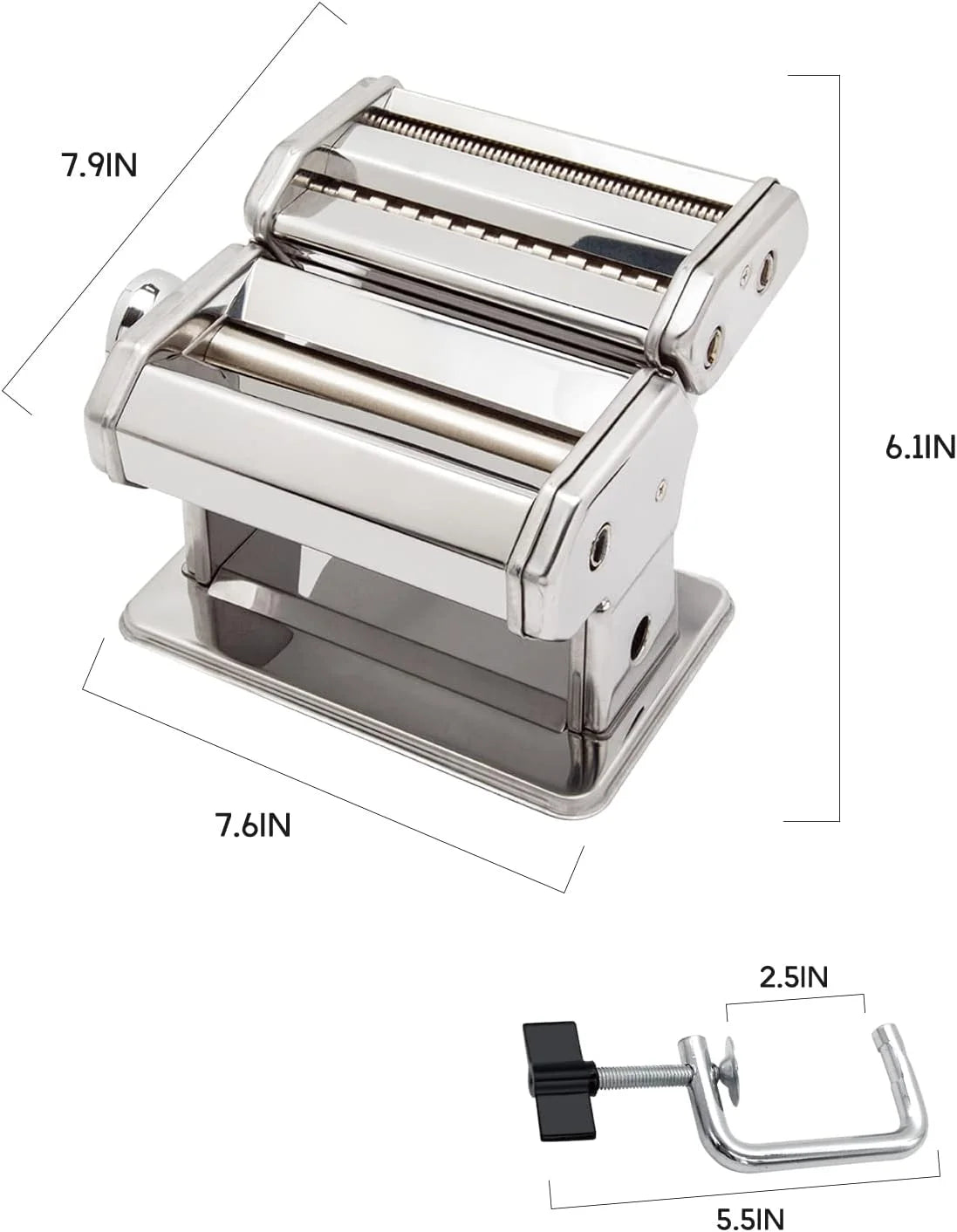Pasta Maker Set with Ravioli Attachment and Drying Rack