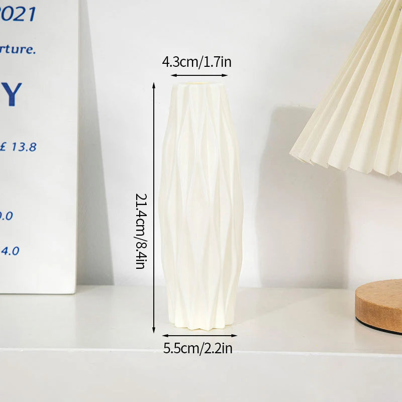 Nordic Irregular Dried Flower Vase Plastic Vases Decorative  Bottle Room Desktop Vases Flower Arrangement Container Ornament