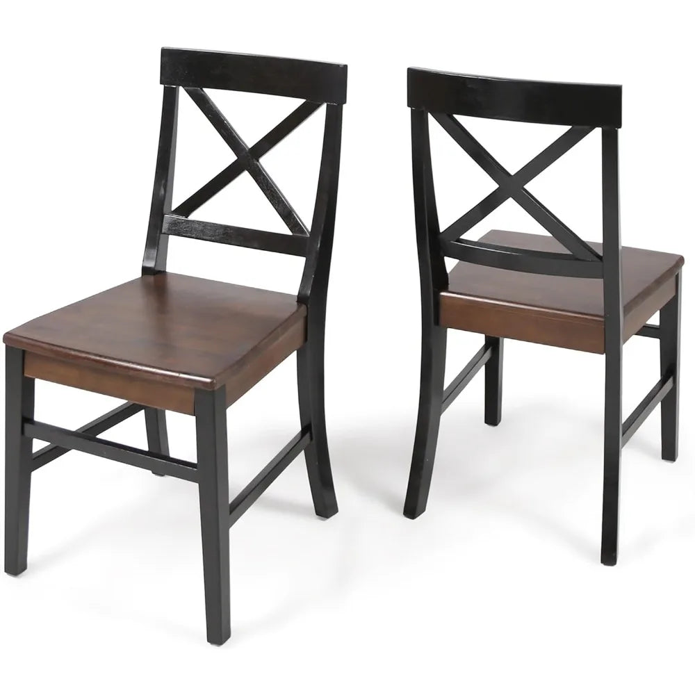 Wood Dining Chairs, Farmhouse Country Side Chairs,Wooden Armless Chairs Kitchen Dining Room Home Living Room Heavy Duty Acacia