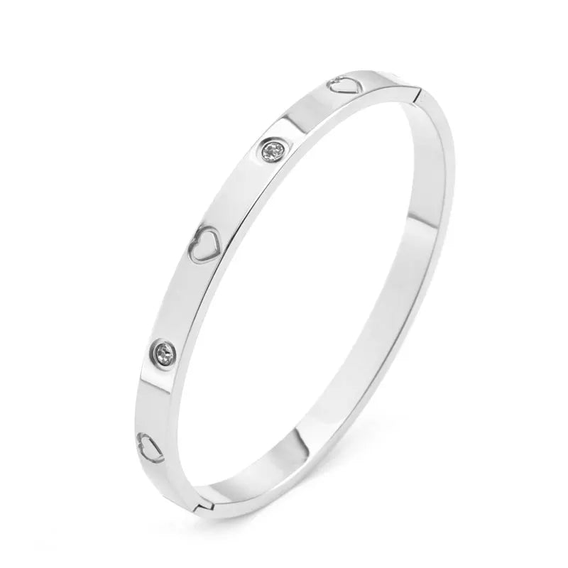 Fashion stainless steel cross pattern bracelet, luxurious trendy and simple design Bracelet men and women Couple jewelry gift