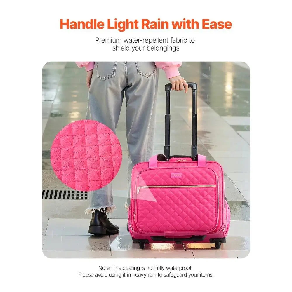 Rolling Laptop Bag 17.3 Inch Wheeled Computer Bag for work Travel Women Men