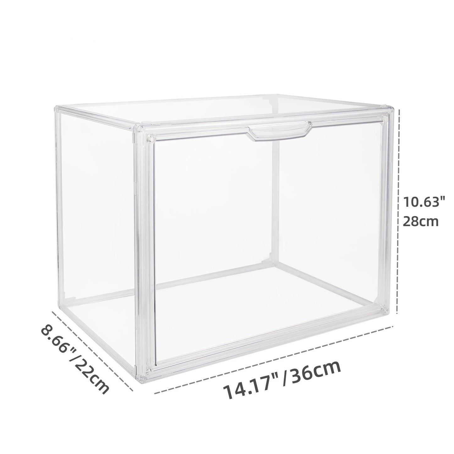 1pc/3pcs Clear Large Capacity Storage Box Organizer For Figures Acrylic Box Blind Box Makeup Toy Showcase Organizer For Bag