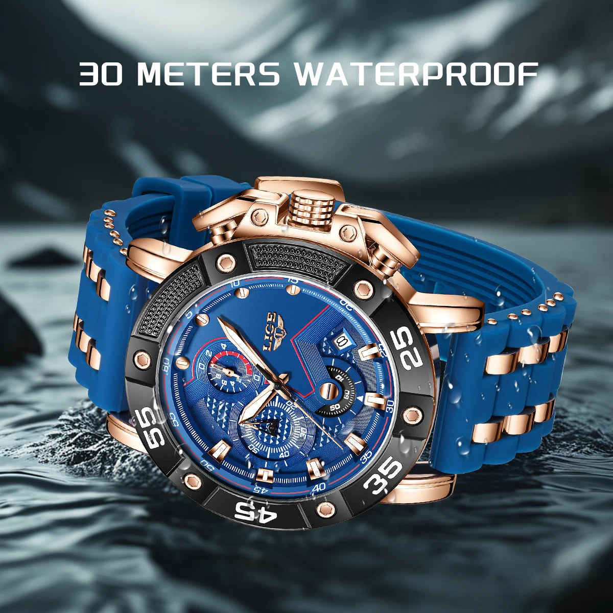 2025 Watches for Men LIGE Top Luxury Brand Quartz Mens Watch Sport Waterproof Wrist Watches Chronograph Date Relogio Masculino