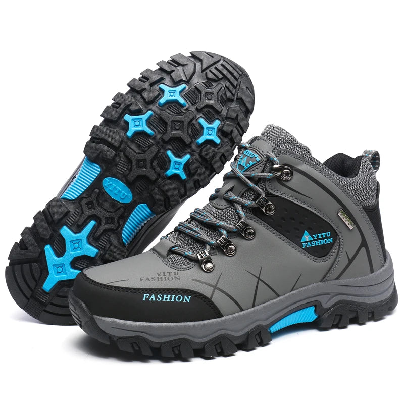 Hiking Shoes Men Ankle Boots Outdoor Camping Anti-collision Climbing Shoe Lace Up Climbing Trekking Sneakers