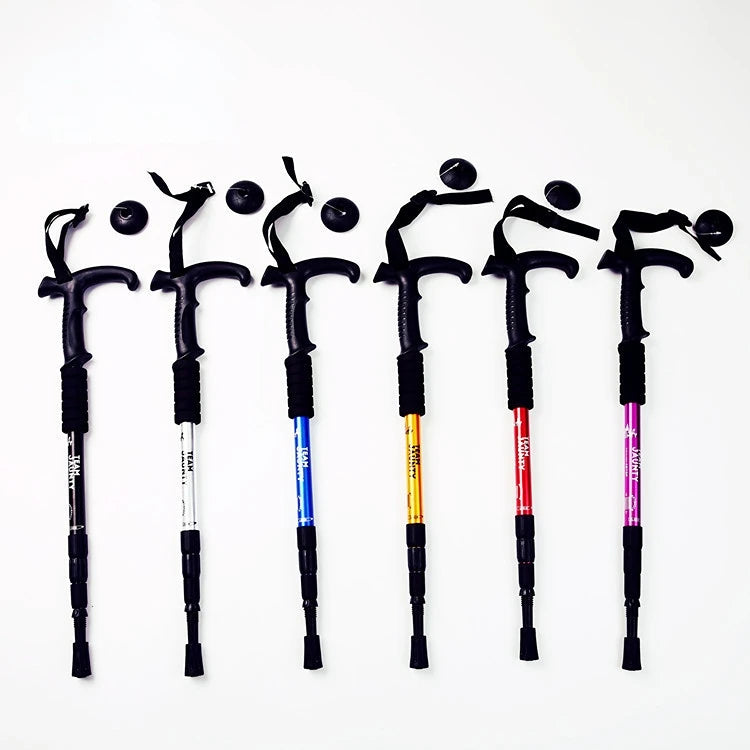Trekking Pole Ultralight Walking Sticks Adjustable Hiking Canes Telescopic Crutch for Walking Sticks Hiking Accessories