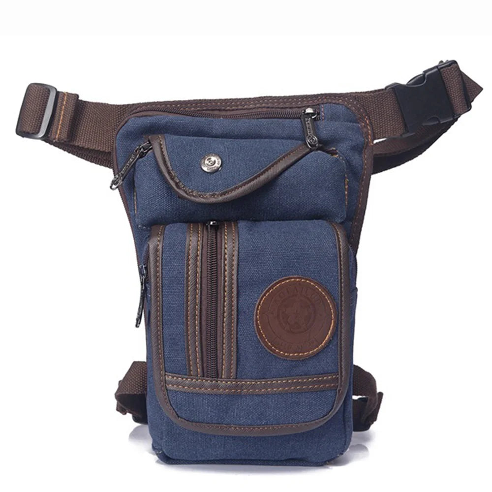 Men Drop Leg Bag Waist Fanny Pack Motorcycle Rider Tactical Military Messenger Cross Body Outdoor Sports Male Belt Hip Bum Bags