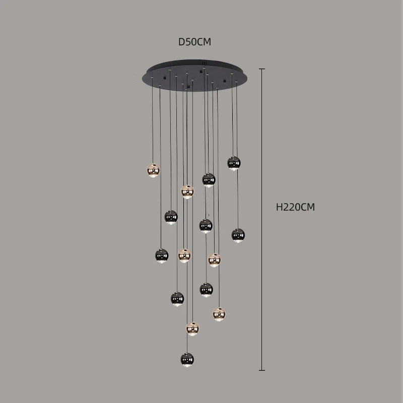 Modern home decor led lights pendant light lamps forstaircase Chandeliers for living room hanging light indoor lighting