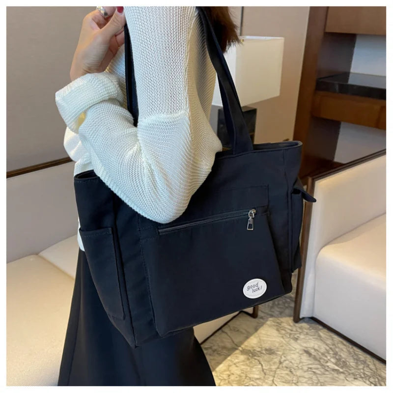 Women's bags fashion trends large capacity student bags Oxford canvas mom shopping bags armpit bags multifunctional bags