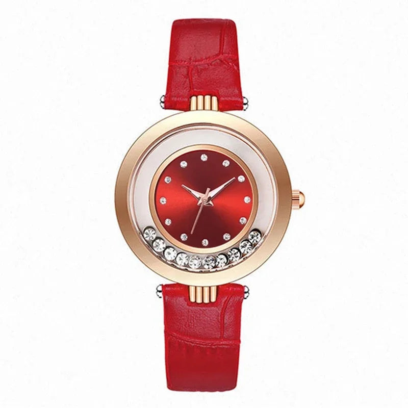 Watches For Women Female Luxury Temperament Ladies Watch Leather Belt Diamond Watch Analog Quartz Watch Reloj Mujer Montre Femme