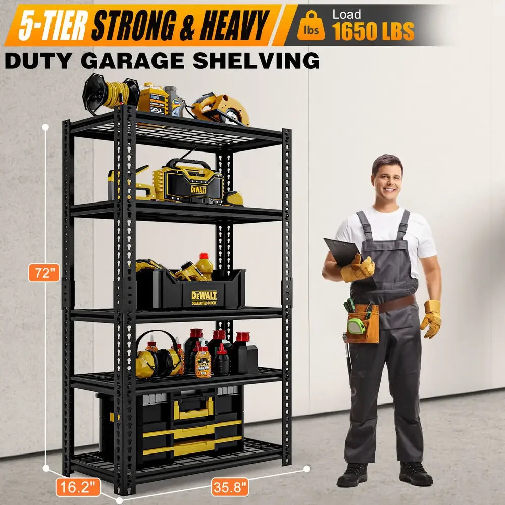 4/5 Tiers Adjustable Heavy Duty Storage Shelving Unit Steel Organizer Wire Rack