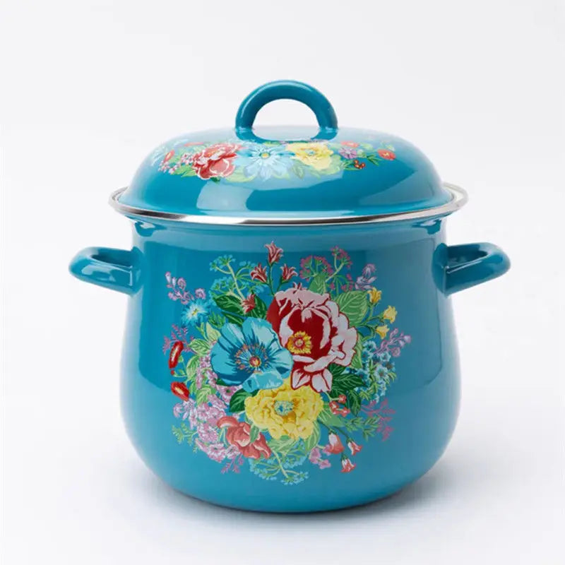 Enameled Pots and Pans  Stock Pot with Lid Household Kitchen Cookware Thickened Saucepan Soup Pot