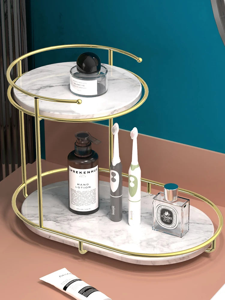 Bathroom Toiletries Counter Storage Shelf Bathroom Corner Shelf Bathroom Toothbrush Storage Shelf Cosmetics Organizer Shelf