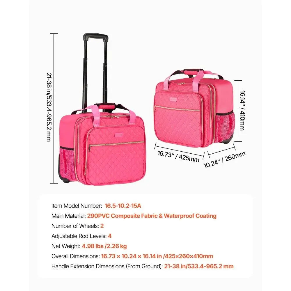 Rolling Laptop Bag 17.3 Inch Wheeled Computer Bag for work Travel Women Men