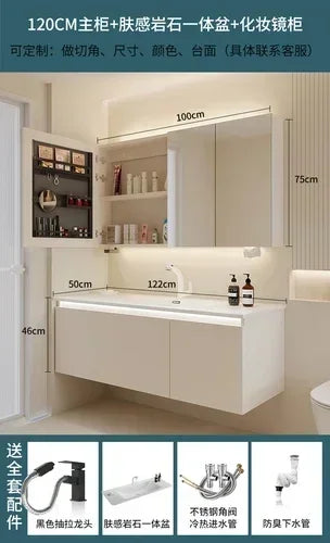 Washbasin Storage Bathroom Cabinets Mirror Wall Shelf Tool Drawer   Display Casa Arredo Room Furniture YY50BC