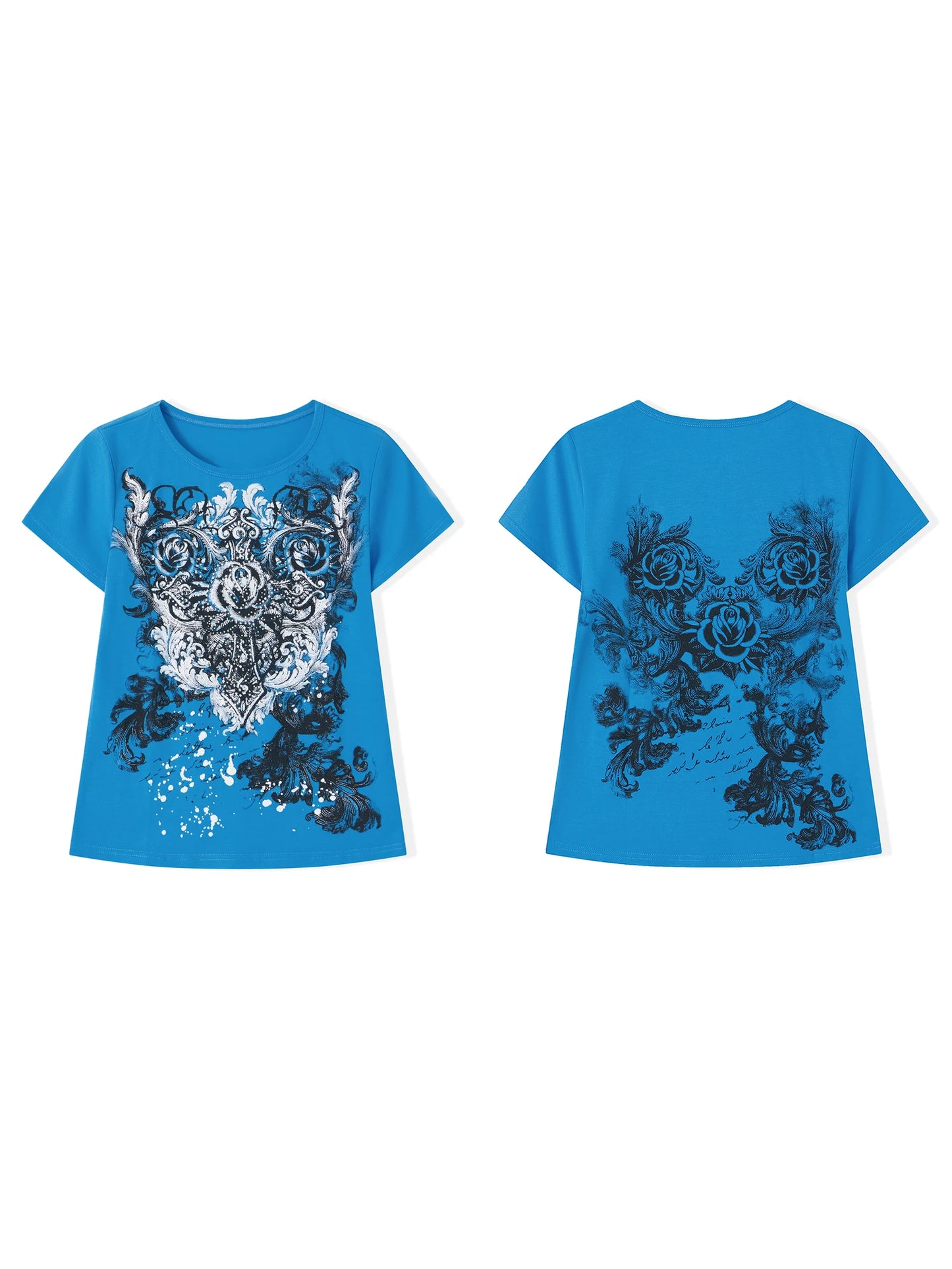 Women s Short Sleeve T-Shirts with Stylish Prints and Round Neckline for a  Fit Perfect for Summer Gothic Streetwear