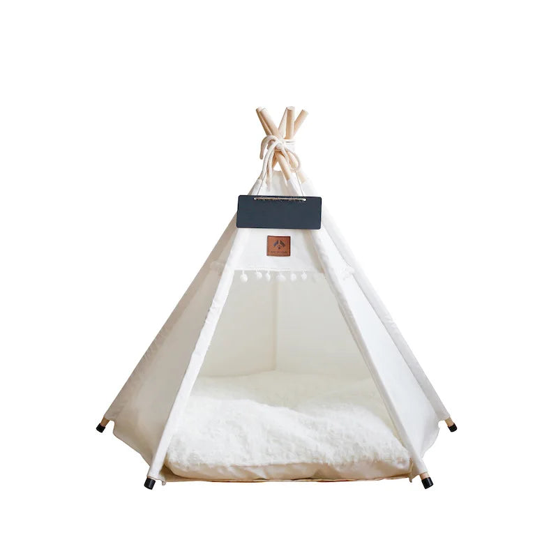 Pet Dog Cat House Bed with Thick Cushion for Cats Medium and Small Dogs Puppy Deep Sleeping Indoor Soft Canvas Pet Supplies