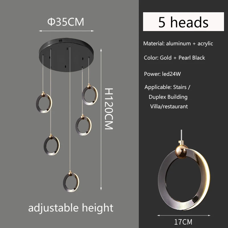 Modern luxury chandelier.  Creative design.  Suitable for villas, duplexes, hotels, restaurants.  Home lighting