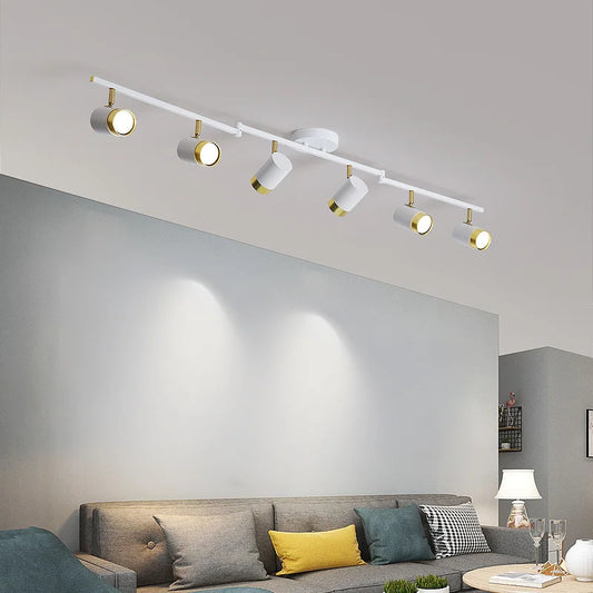Indoor Lighting Modern Led Ceiling Lamp Black White Chandelier Spotlight for Living Room Bedroom Dining Corridor Spot Light GU10