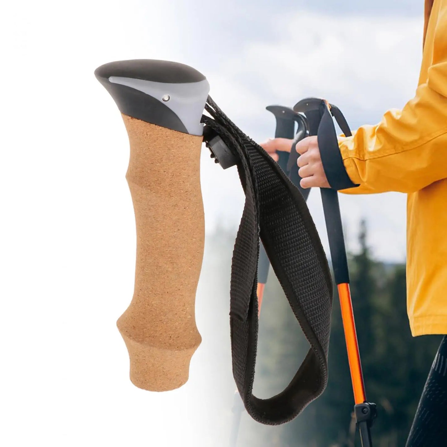 Trekking Rod Handle Canes Grip Replacement Portable for 18mm Poles Anti Slip