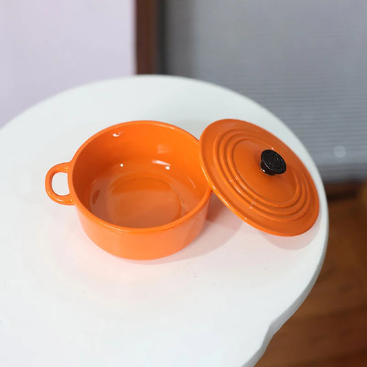 Mini Pot Boiler Pan With Lid Kettle Dollhouse Miniature Kitchen Utensil Cooking Ware Play Kitchen Toy Doll House Accessories