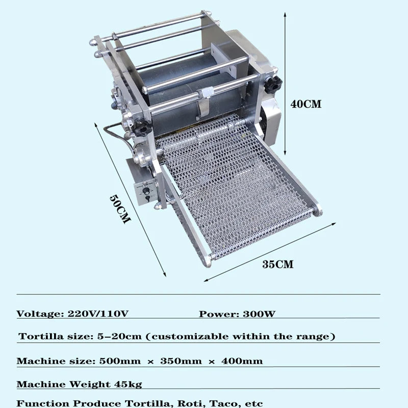 110V 220V Roti Maker Corn Tortilla Making Machine Corn Chapati Press Roll Tortilla Machine Corn Taco Maker Machine
