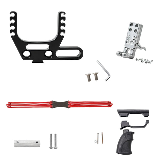 DIY Hunting Bow Head  Aluminum Alloy Slingshot Accessories Large Long-Rod Slingshot Assembly Outdoor Shooting Entertainment Toys