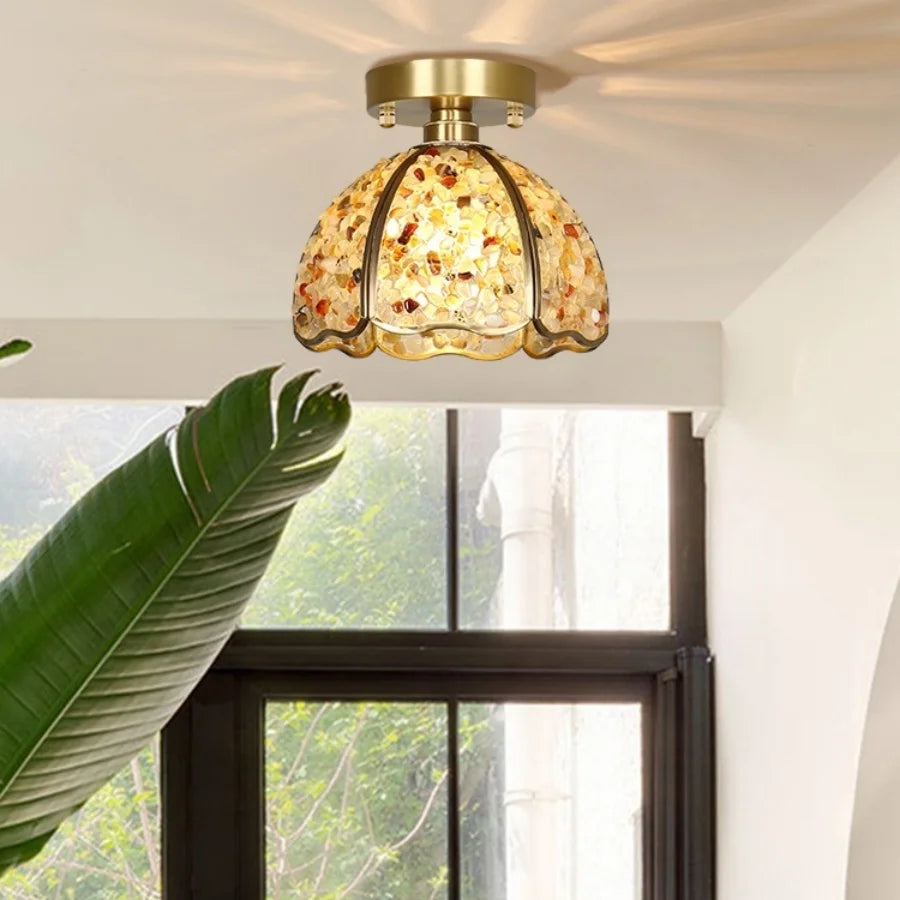 IWHD Home Lighting LED Ceiling Lights Dining Room Aisle Corridor Nordic Modern Glass Crystal Ceiling Lamp Luminaires Plafonnier