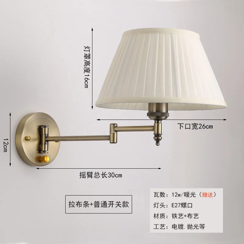 European and American Home Decoration Flexible wall Lamp for Living Room Bedside Mirror Light Wall Sconces Led Lighting Fixtures