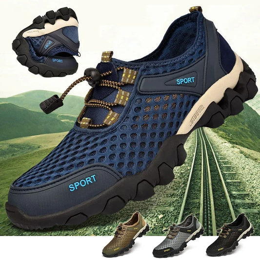Men Trekking Hiking Shoes Aqua Shoes Breathable Mesh Water Sneakers Outdoor casual Climbing Shoe Elastic Soft Sport Footwear