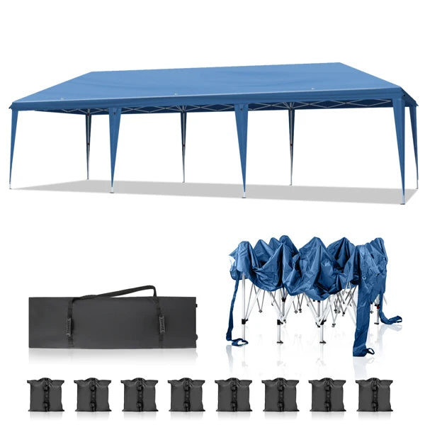 10x30ft Outdoor Pop Up Canopy, Portable Instant Canopy Tent for Outdoor Events Party Wedding Birthday Graduation Canopy Tent