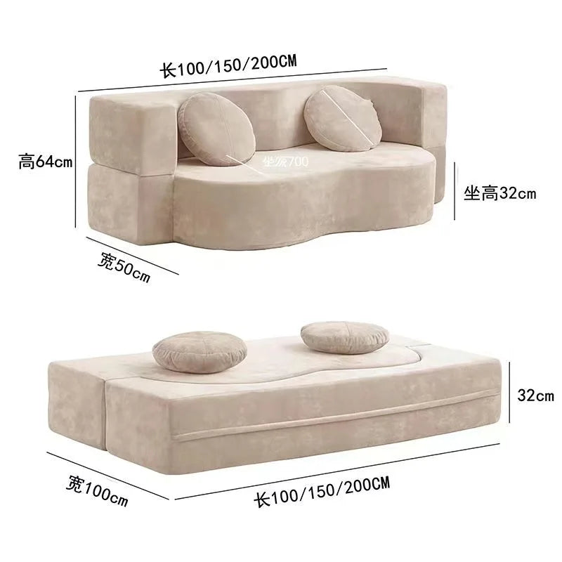 Living Room Sofas Vacuum Compression Sofa Pure Sponge Single Multifunctional Foldable Special Shaped Sofa Bed Furniture