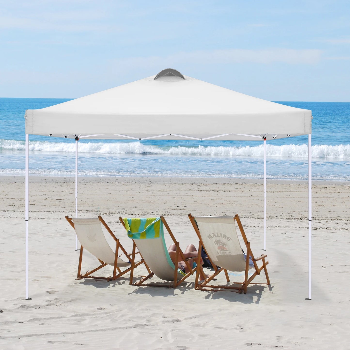 10x10 Ez Pop Up Canopy Tent with 4 Sidewalls, UPF 50+Waterproof Outdoor Canopy with Air Vent,Gazebo forSun Shade Party4 Sandbags
